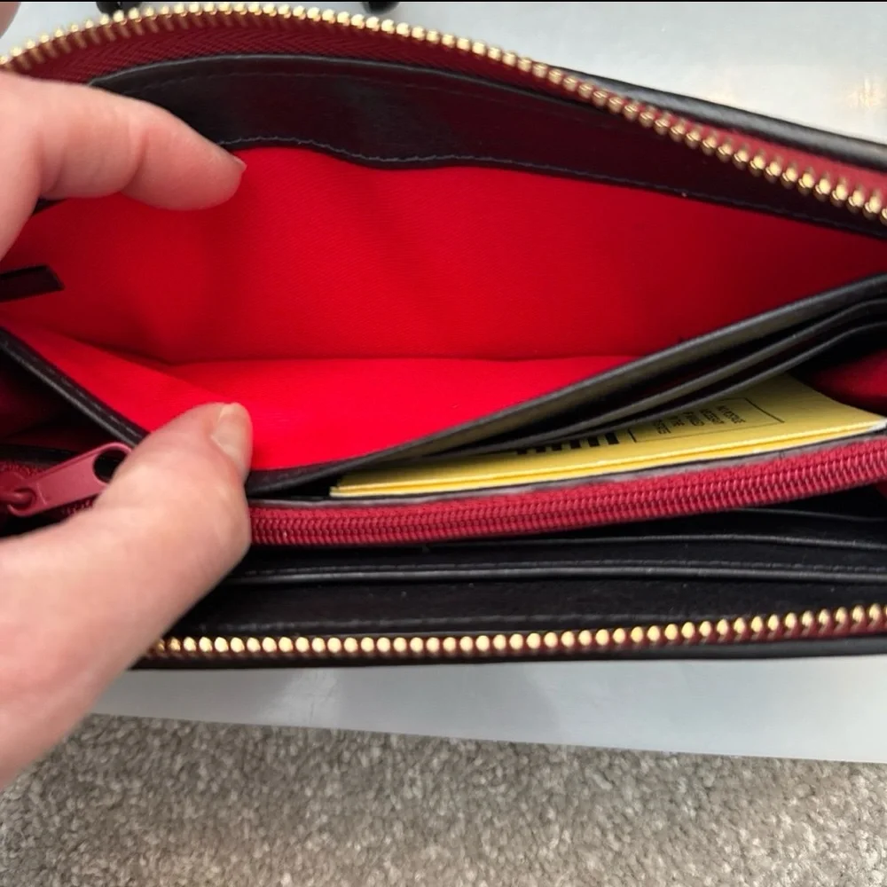Dooney & Bourke Florentine 3/4 zip wallet in Navy - Picture 10 of 12